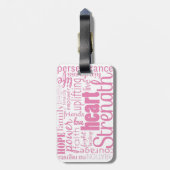 Starker Descriptives Krebs-Überlebender Gepäckanhänger (Rückseite vertikal)