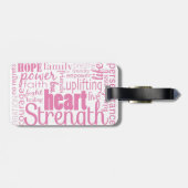 Starker Descriptives Krebs-Überlebender Gepäckanhänger (Rückseite horizontal)