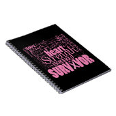 Starker Descriptives Krebs-Überlebender Notizblock (Rechte Seite)