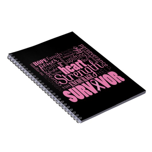 Starker Descriptives Krebs-Überlebender Notizblock (Rechte Seite)