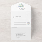 Starker Diamant verspätete Hochzeitsfeier UAWG All In One Einladung (Außenbereich)