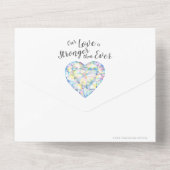 Starker Diamant verspätete Hochzeitsfeier UAWG All In One Einladung (Rückseite)