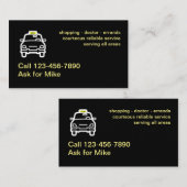 Starker doppelter einfacher Taxi-Seitenservice Visitenkarte (Vorne/Hinten)