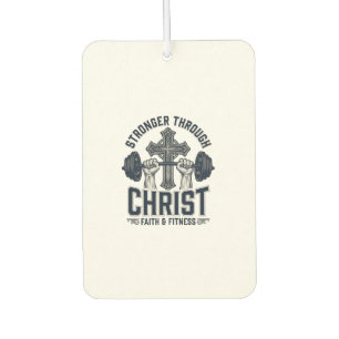 Stärker durch Christus Christliches Fitnessstudio Autolufterfrischer