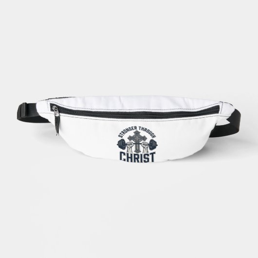 Stärker durch Christus Christliches Fitnessstudio Bauchtasche (Vorderseite)