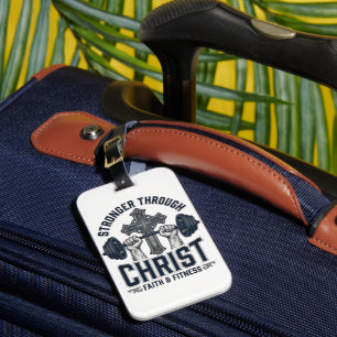 Stärker durch Christus Christliches Fitnessstudio Gepäckanhänger