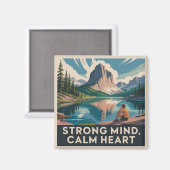 Starker Geist, ruhiges Herz Magnet (Vorderseite/Rückseite)