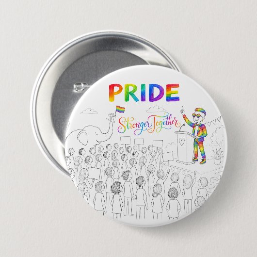 Stärker gemeinsam PRIDE Button (Vorne & Hinten)