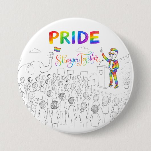 Stärker gemeinsam PRIDE Button (Vorderseite)