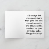 Starker Haifischgeburtstag Karte (Innenseite)