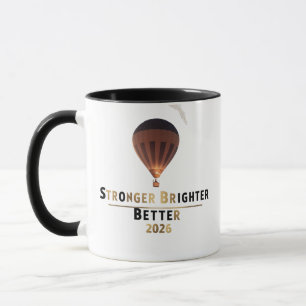 Stärker Heller Besser 2026 Minimalistischer Ball Tasse
