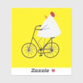 Starker Hühnerbiker Aufkleber (Blatt)