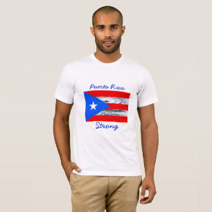 Starker Hurrikan-Flaggen-Shirt Puertos Rico T-Shirt