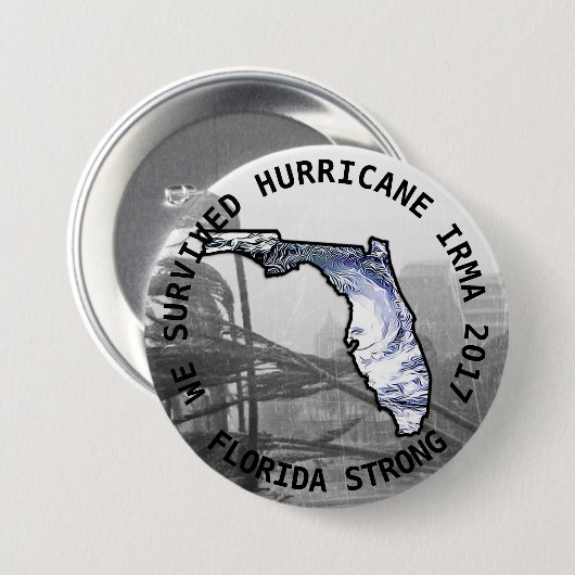 Starker Hurrikan Floridas Knopf IRMA 2017 Button (Vorne & Hinten)