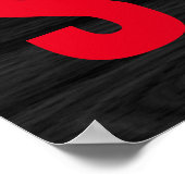 Starker, inspirierender, grauer, weißer, weißer Ho Poster (Ecke)