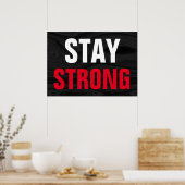 Starker, inspirierender, grauer, weißer, weißer Ho Poster (Küche)