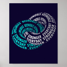 Stärker jeden Tag – Inspirierende Fitness-Motivati Poster