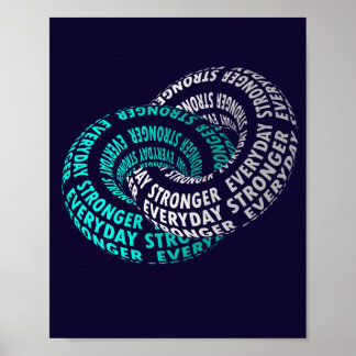 Stärker jeden Tag – Inspirierende Fitness-Motivati Poster