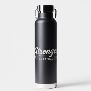 Stärker jeden Tag Retro-Gym-Motivation Trinkflasche