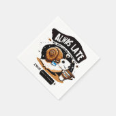 Starker Kaffee für verspätete Menschen Serviette (Ecke)