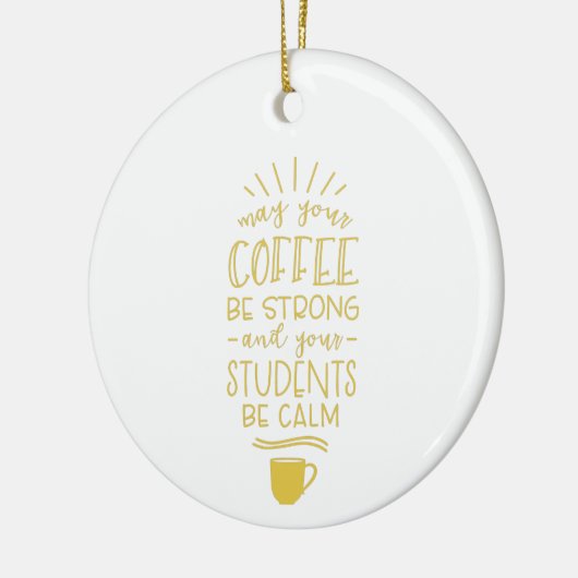 Starker Kaffee Keramik Ornament (Links)