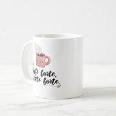 Starker Kaffee, starker Geist | Motivationszitat Kaffeetasse (Vorderseite Links)