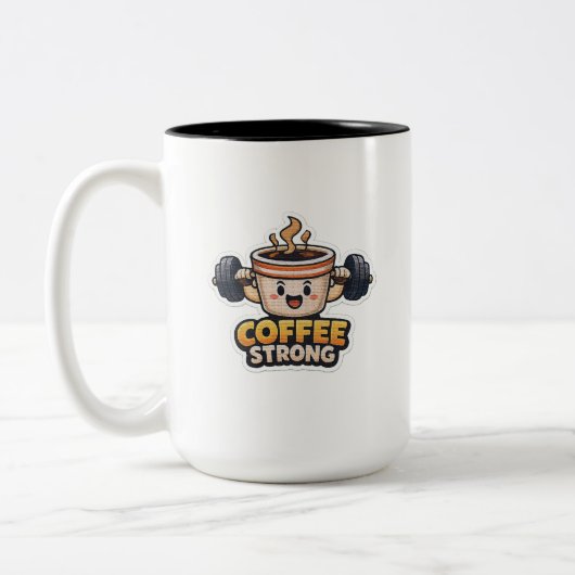 Starker Kaffee Zweifarbige Tasse (Links)