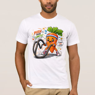 Starker Karotten-Battle-Ropes-Fitness-Motivations- T-Shirt