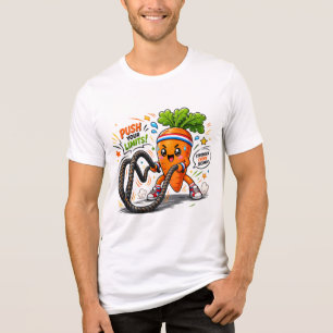 Starker Karotten-Battle-Ropes-Fitness-Motivations- Tri-Blend Shirt