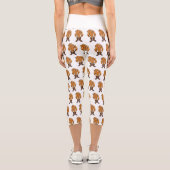 Starker Kuchen mit Stiefeln Capri Leggings (Rückseite)
