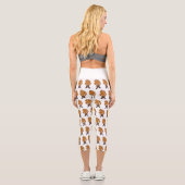 Starker Kuchen mit Stiefeln Capri Leggings (Rückseite)