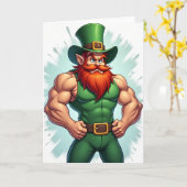 Starker Leprechaun Awesome Karte (Gelbe Blume)