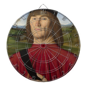 Starker Mann mit einer rosa Nelke (Renaissance-Kun Dartscheibe