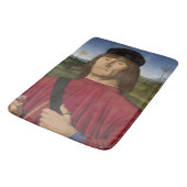 Starker Mann mit rosa Narben (Renaissance Art) Badematte (Schrägansicht)