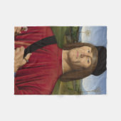 Starker Mann mit rosa Narben (Renaissance Art) Fleecedecke (Vorderseite (Horizontal))