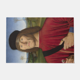 Starker Mann mit rosa Narben (Renaissance Art) Fußmatte