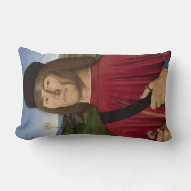 Starker Mann mit rosa Narben (Renaissance Art) Lendenkissen (Vorderseite)