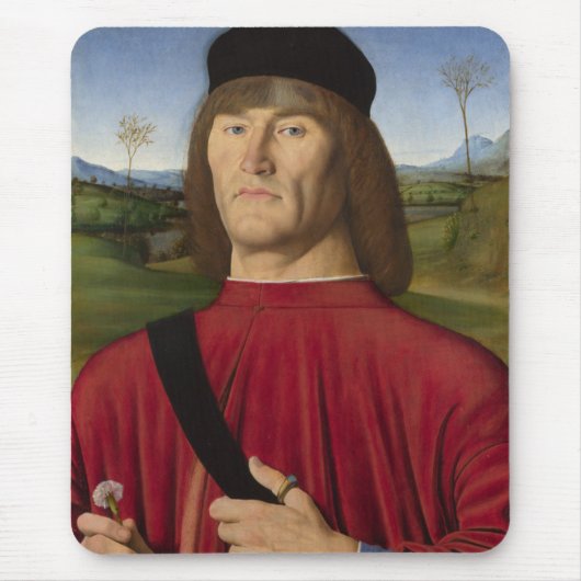 Starker Mann mit rosa Narben (Renaissance Art) Mousepad (Vorne)
