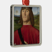 Starker Mann mit rosa Narben (Renaissance Art) Ornament Aus Metall (Rechts)