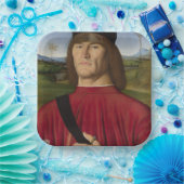 Starker Mann mit rosa Narben (Renaissance Art) Pappteller (Party)