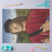 Starker Mann mit rosa Narben (Renaissance Art) Seidenpapier (Basteln)