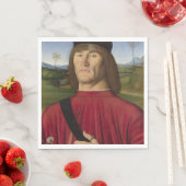 Starker Mann mit rosa Narben (Renaissance Art) Serviette (Beispiel)