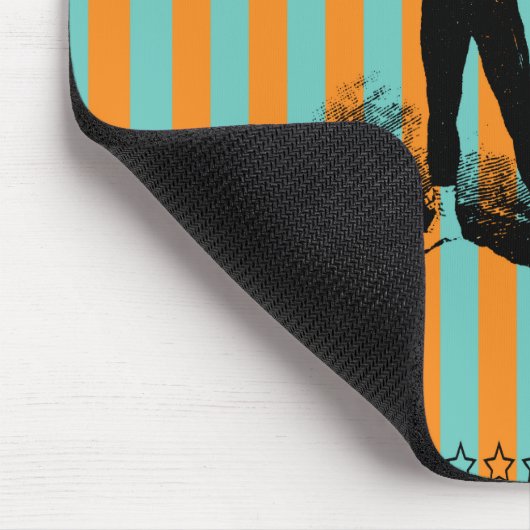 starker Mann mit Streifenschablone Mousepad (Ecke)