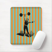 starker Mann mit Streifenschablone Mousepad (Mit Mouse)