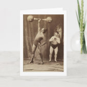 Starker Mann und Freund Karte (Vorderseite)