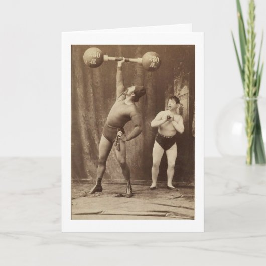 Starker Mann und Freund Karte (Vorderseite)