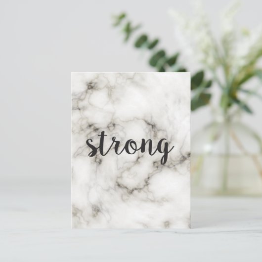 Starker Marmor Postkarte (Stehend Vorderseite)