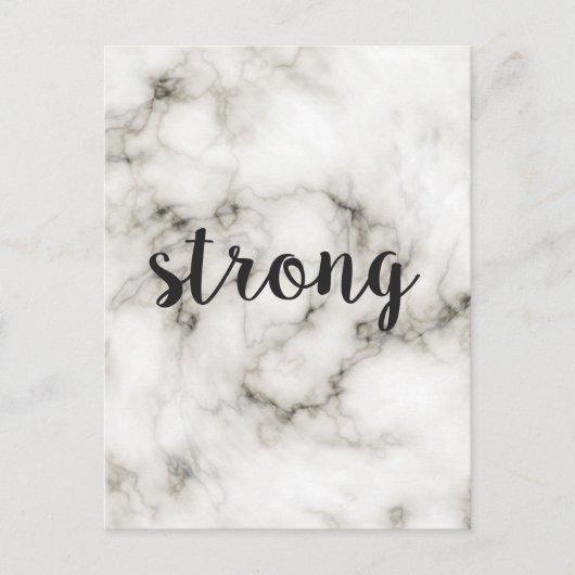 Starker Marmor Postkarte (Vorderseite)