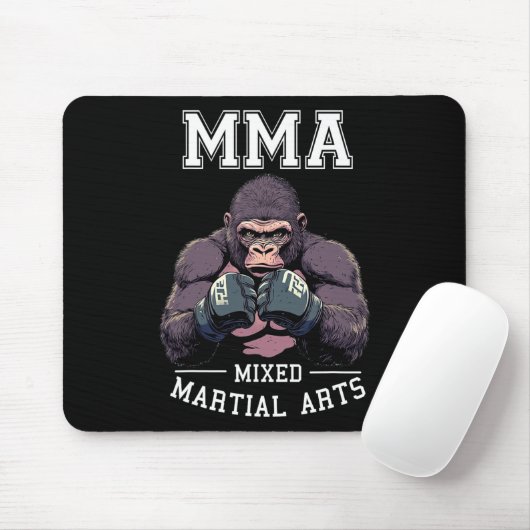 Starker Mixed Martial Arts Gorilla - Boxkäfig Mousepad (Mit Mouse)