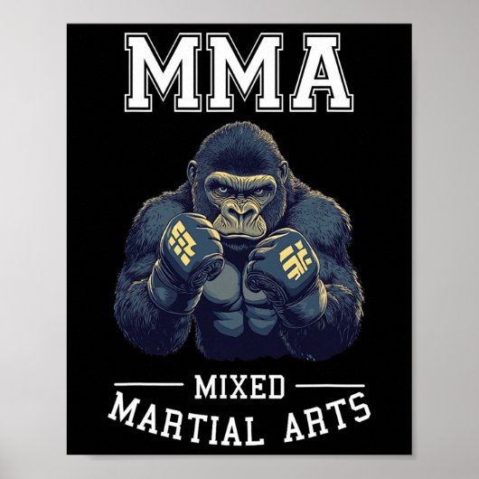 Starker Mixed Martial Arts Gorilla - Thai Boxing C Poster (Vorne)